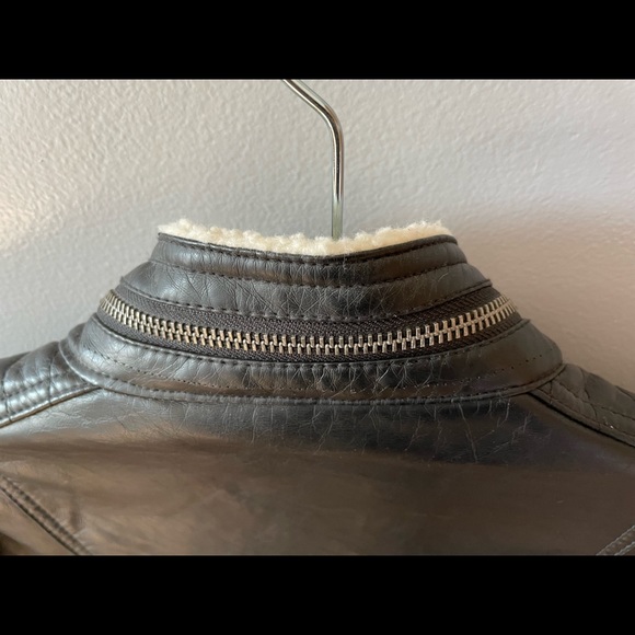 CHAPS ladies black pleather jacket M - Picture 5 of 7